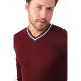 Ferraro Bordo V Yaka Erkek Pamuk Kazak - 3XL