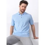 Ferraro Buzmavi Polo Yaka Baklava Desen Erkek Pamuk Triko T-Shirt