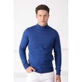 Ferraro Saks Yarım Balıkçı Yaka Erkek Pamuk Kazak - 2XL