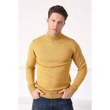 Ferraro Sarı Yarım Balıkçı Yaka Erkek Pamuk Kazak - 3XL