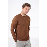 Ferraro Taba Bisiklet Yaka Superfine Yün Erkek Triko Kazak - XL