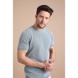 Ferraro Yeşil/Ekru Kuşgözü Desenli Bisiklet Yaka Erkek Triko T-Shirt