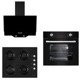 Ferre 6010 + S 2140 CE + D003 New İtaliano Black Siyah Ankastre Set