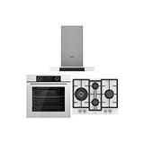 Ferre Beyaz Set ( D101 Beyaz Davlumbaz -ED076 Beyaz Ocak- XE63CB Fryart Beyaz Fırın )