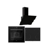 Ferre Black Plus Serisi 3lü Cam Ankastre Set (QBL63CS-MS261-D023)