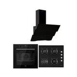 Ferre Black Plus Serisi 3lü Cam Ankastre Set (QBL63CS-S1140-D023)