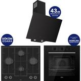 Ferre Chef Edition Turbolu Siyah 3'lü Ankastre Set QBL62CS-LN385-D077SA