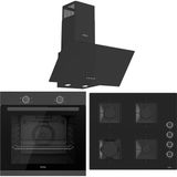 Ferre Eko XE61MPL - SS205 - D086 Siyah 3'lü Ankastre Set