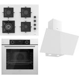 Ferre Flameart SC Serisi SC406-WFA - XE63CB - D078 Beyaz 3'lü Ankastre Set