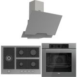 Ferre Flowart Bl Modüler Seriisi 3'lü Gri Ankastre Set ( QBL62CPR-BL138-D065 ) - Antrasit