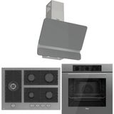 Ferre Flowart Bl Modüler Seriisi 3'lü Gri Ankastre Set ( QBL62CPR-BL138-D082 ) - Antrasit