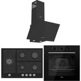 Ferre Flowart Bl QBL62CS - Bl135 - D086 Siyah 3'lü Ankastre Set