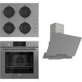 Ferre Flowart CS208 - QMS63CPR -D065 3'lü Gri Ankastre Set