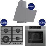 Ferre Flowart Digital Asimetrik Gri Cam Ankastre Set QBL63CPR+NT028-WFA+D079