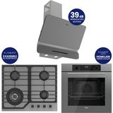 Ferre Flowart Digital Asimetrik Gri Cam Ankastre Set QBL63CPR+NT028-WFA+D082-SA
