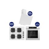 Ferre Flowart Digital Beyaz Cam Ankastre Set QBL63CB+SS206+D078-SA