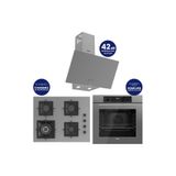 Ferre Flowart Digital Gri Cam Ankastre Set ( 65 cm Woklu Ocak ) QBL63CPR+SC408-WFA+D088SA