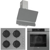 Ferre Flowart Lumora Elite QBL63CPR - CS208 - D082 Gri 3'lü Ankastre Set