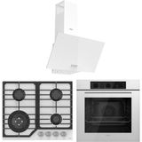 Ferre Flowart Nt Asimetrik Seriisi 3'lü Beyaz Ankastre Set ( QBL62CB-NT026-D087 )