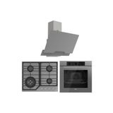 Ferre Flowart Nt Asimetrik Seriisi 3'lü Gri Ankastre Set ( QBL62CPR-NT028-D065 )