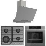 Ferre Flowart Nt Asimetrik Seriisi 3'lü Gri Ankastre Set ( QBL62CPR-NT028-D065 ) - Antrasit