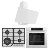 Ferre Flowart Nt Asimetrik Serisi QBL62CB - NT026 - D078 Beyaz 3'lü Ankastre Set