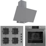 Ferre Flowart Plus QMS63CPR - SS208 - D079 Gri 3'lü Ankastre Set