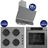 Ferre Flowart Turbolu Gri Cam Silentart Ankastre Set QBL62CPR+CS208-FA+D082-SA