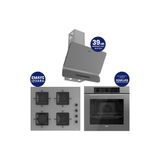 Ferre Flowart Turbolu Gri Cam Silentart Ankastre Set QBL62CPR+SS208+D082-SA