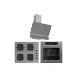 Ferre Flowart Ventora Elite Gri 3'lü Ankastre Set ( QBL63CPR-SS208-D082 )