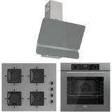 Ferre Flowart Ventora Elite Gri 3'lü Ankastre Set ( QBL63CPR-SS208-D082 ) - Antrasit