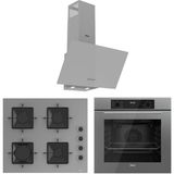 Ferre Flowart Ventora Essential Gri 3'lü Ankastre Set ( QBL63CPR-SS208-D088 ) - Antrasit