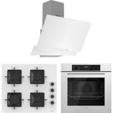 Ferre Flowart Ventora Pro QBL63CB - SS206 - D064 Beyaz 3'lü Ankastre Set