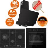 Ferre Flowart&Silentart Baq Sessiz Siyah Ankastre Set ( D063-Sa + Qbl62cs + Ed075-Wfa Wok)