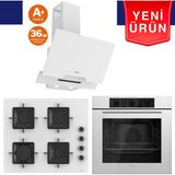 Ferre Fryart Beyaz Ankastre Set XE63CB SS206 D064 -Sa A Enerji Sınıfı Modern Tasarım ile Yüksek Performans