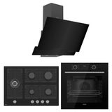 Ferre Fryart Bl Modüler Serisi D063 - BL135 - XE63CS Siyah 3'lü Ankastre Set