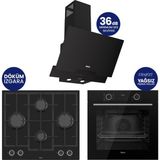 Ferre Fryart Chef Edition Siyah 3'lü Ankastre Set XE63CS-LN385-D063SA