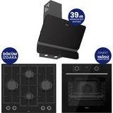 Ferre Fryart Chef Edition Siyah 3'lü Ankastre Set XE63CS-LN385-D080SA