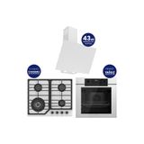 Ferre Fryart Digital Asimetrik Beyaz Cam Ankastre Set QEP63CB+NT026-WFA+D078-SA