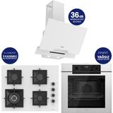 Ferre Fryart Digital Beyaz Cam Ankastre Set ( 65 cm Woklu Ocak ) QEP63CB+SC406-WFA+D064-SA