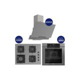 Ferre Fryart Digital Gri Cam Ankastre Set ( 65 cm Woklu Ocak ) QEP63CPR+SC408-WFA+D065