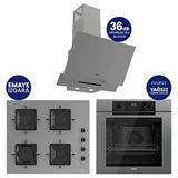 Ferre Fryart Hava Fritözlü Silentart Gri Ankastre Set QEP63CPR+SS208+D065-SA