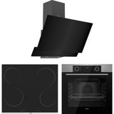 Ferre Fryart MS D063 - MS261 - XE63MI Inox Siyah 3'lü Ankastre Set
