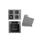 Ferre Fryart Serisi Gri Set (SC408-WFA + QEP63CPR +D082 ) - Döküm Izgara / 65 cm Ocak