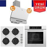 Ferre Fryart Serisi - Silenart Ankastre Set ( XE63CB + CS206 -Fa + D081 -Sa) - Beyaz