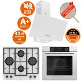 Ferre Fryart & Silentart Mimo /sessiz Beyaz Ankastre Set ( D087-SA + XE63CB + LN386 )