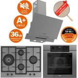 Ferre Fryart & Silentart Qep Sessiz Antrasit Gri Ankastre Set (D065-SA+ QEP63CPR +ED078-WFA 1'wok) - Antrasit - Gri