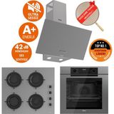 Ferre Fryart & Silentart Rim Sessiz Antrasit Gri Ankastre Set (D088-SA+ QEP63CPR + CS208-FA ) - Antrasit - Gri