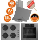Ferre Fryart & Silentart Riu Sessiz Antrasit Gri Ankastre Set (D065-SA+ QEP63CPR +CS208-FA ) - Antrasit - Gri
