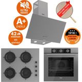 Ferre Fryart & Silentart Yoya / Sessiz Antrasit-Gri Ankastre Set (D088-SA + QXE62CPR + CS208-FA ) - Antrasit - Gri